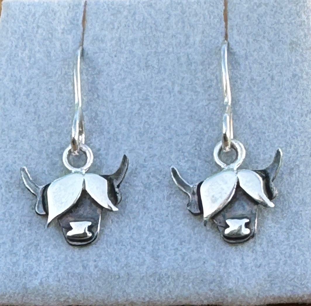 Highland Cow Drop Earrings